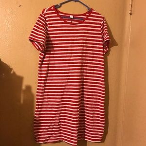 red striped dress